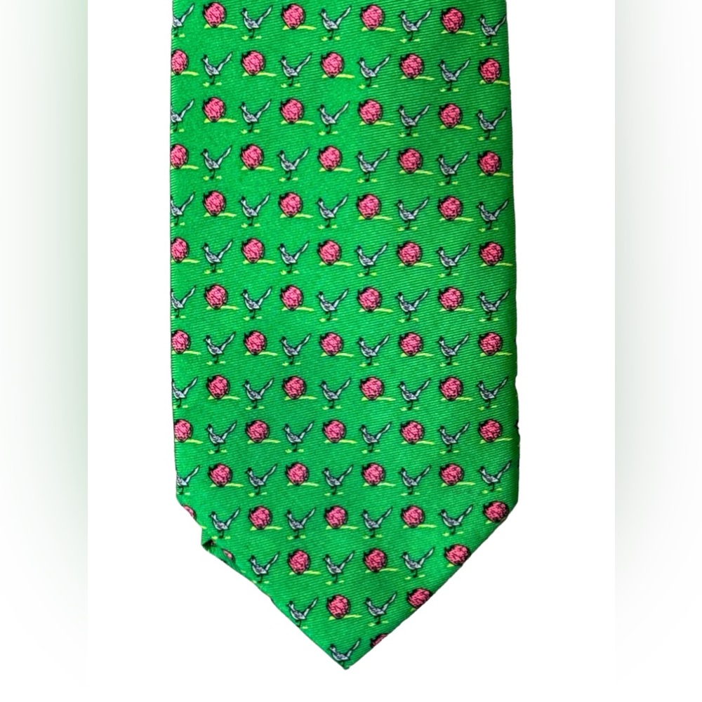 Cactie, Men’s Tie, 100% Silk, Handmade, Green, Pink, Yellow